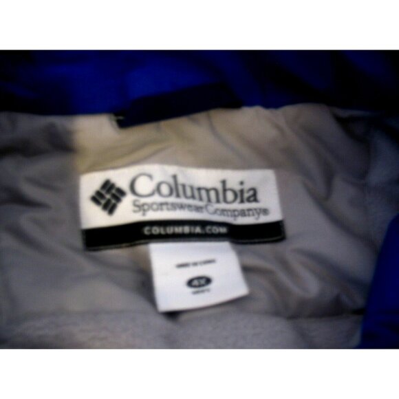 Columbia Jacket Men's 4XL Blue Black Gray Winter Coat Hooded. - Picture 10 of 10